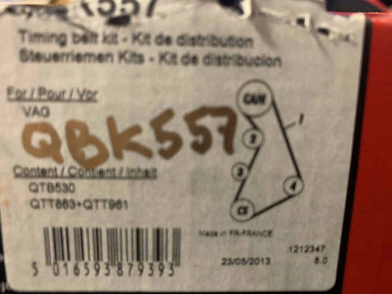 QH QBK557 Timing Belt Kit fits