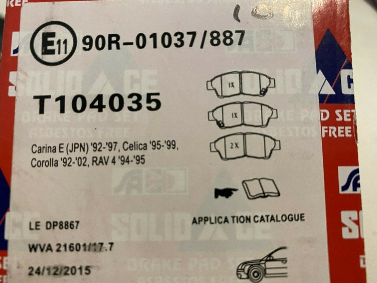 Solid Auto T104035 Front Brake Pad Set