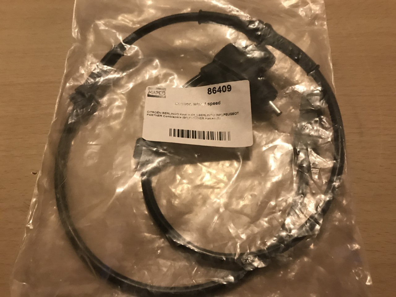 ABS Sensor Citroen Berlingo 96-05 Peugeot Partner 96-16 Mapco 86409 *Bargain*