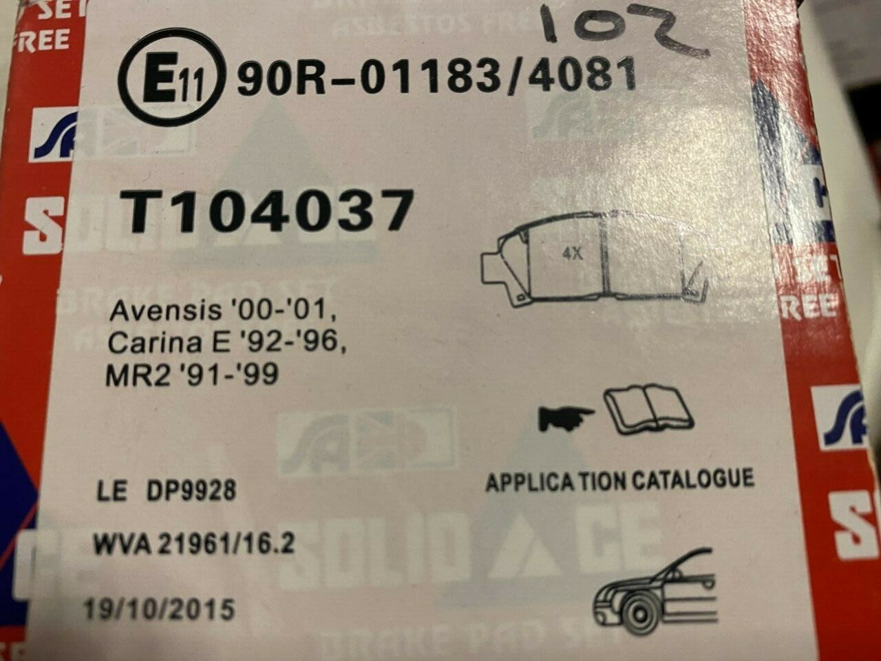 Solid Auto T104037 Front Brake Pad Set