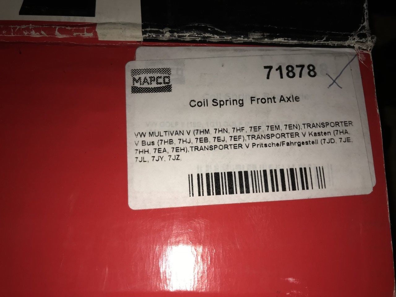 Front Coil Spring VW Multivan Transporter Caravelle T5 2003-2015 Mapco 71878
