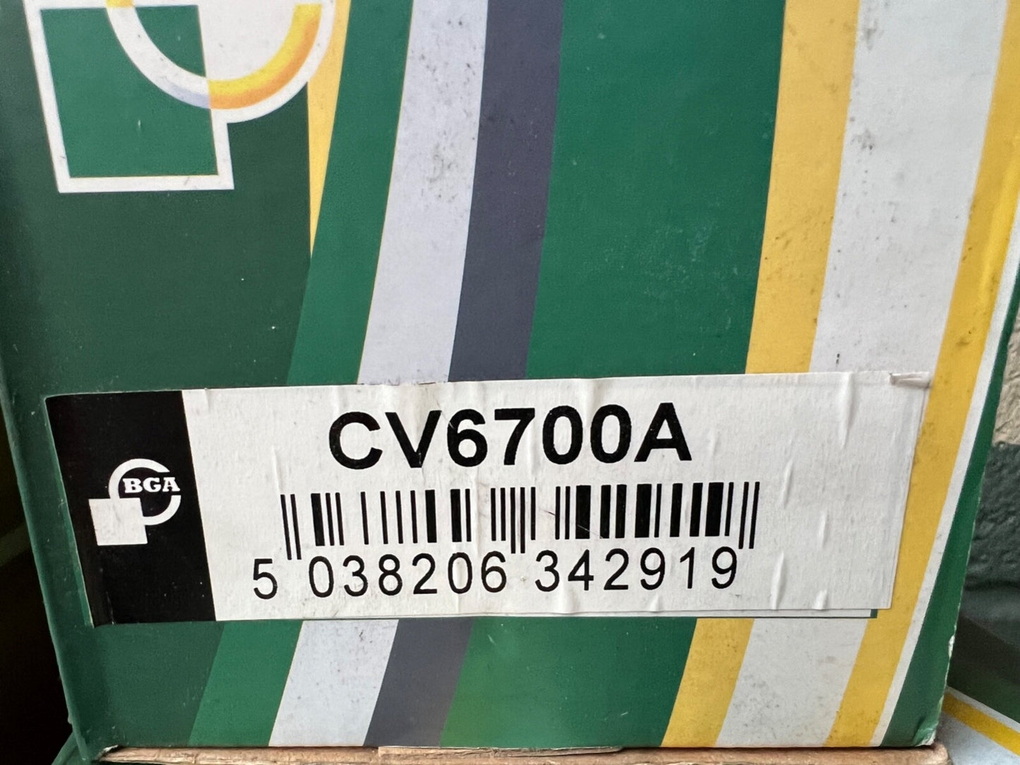 CV6700A BGA CV Joint Fits Peugeot 206 1998-2007