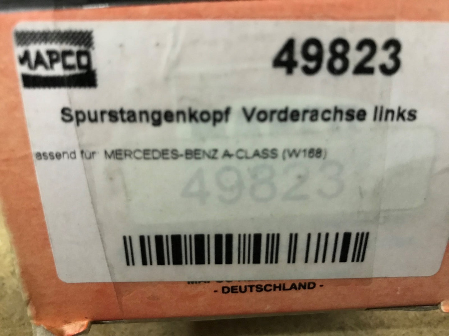 Front Left Hand Near Side Track Rod End Mercedes A Class 2001-2004 Mapco 49823