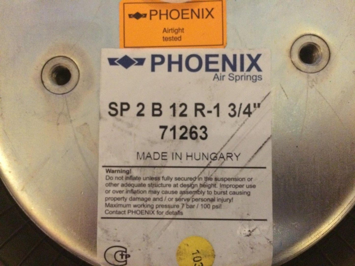 Air Spring Suspension Spring Phoenix SP 2 B 12 R-1 3 1/4" 71263