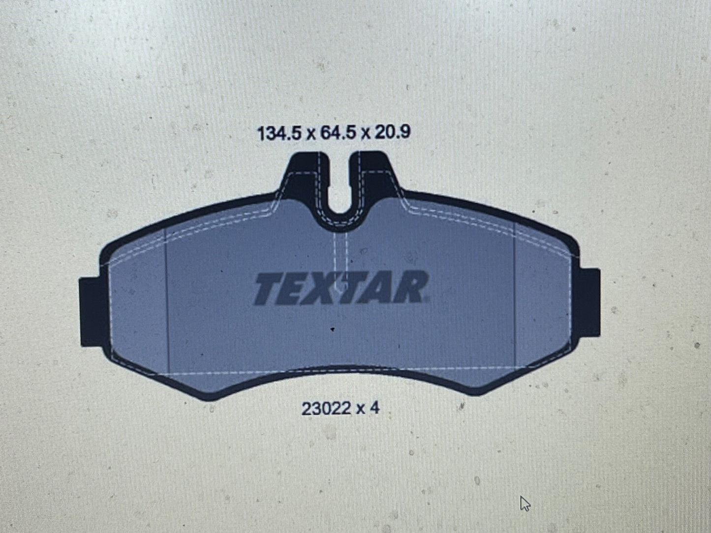 Textar 2302201 Front Brake Pad Set fits Mercedes V Class Vito