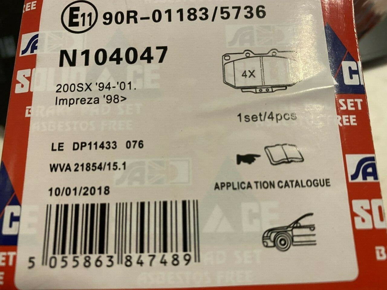 Solid Auto N104047 Front Brake Pad Set