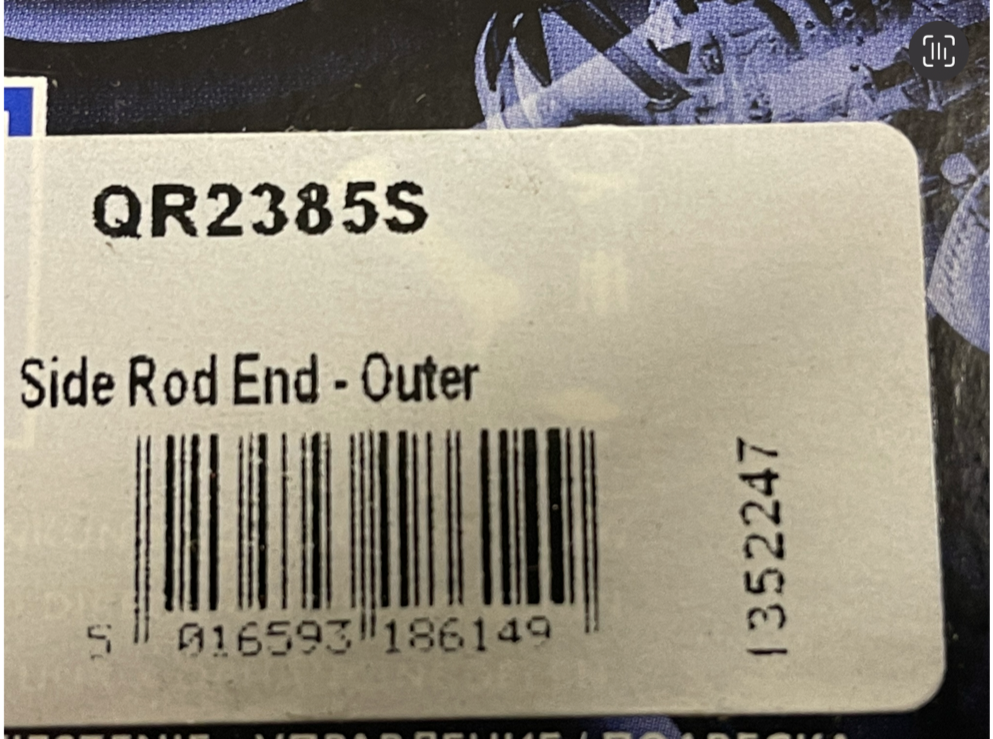 QH QR2385S Front Track Tie Rod End fits Carbodies FX Fairway