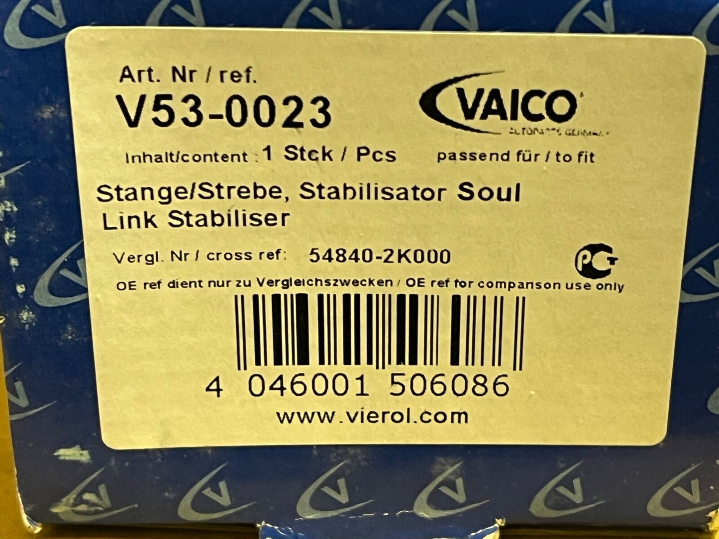 Vaico V53-0023 Stabilizer Drop Link fits Kia Soul