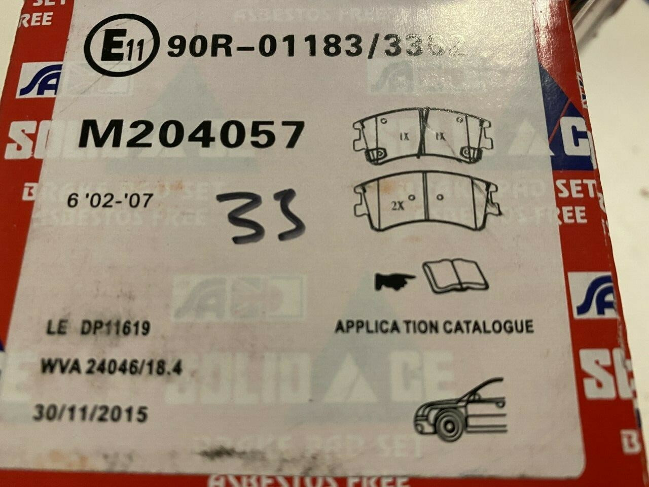 Solid Auto M204057 Front Brake Pad Set
