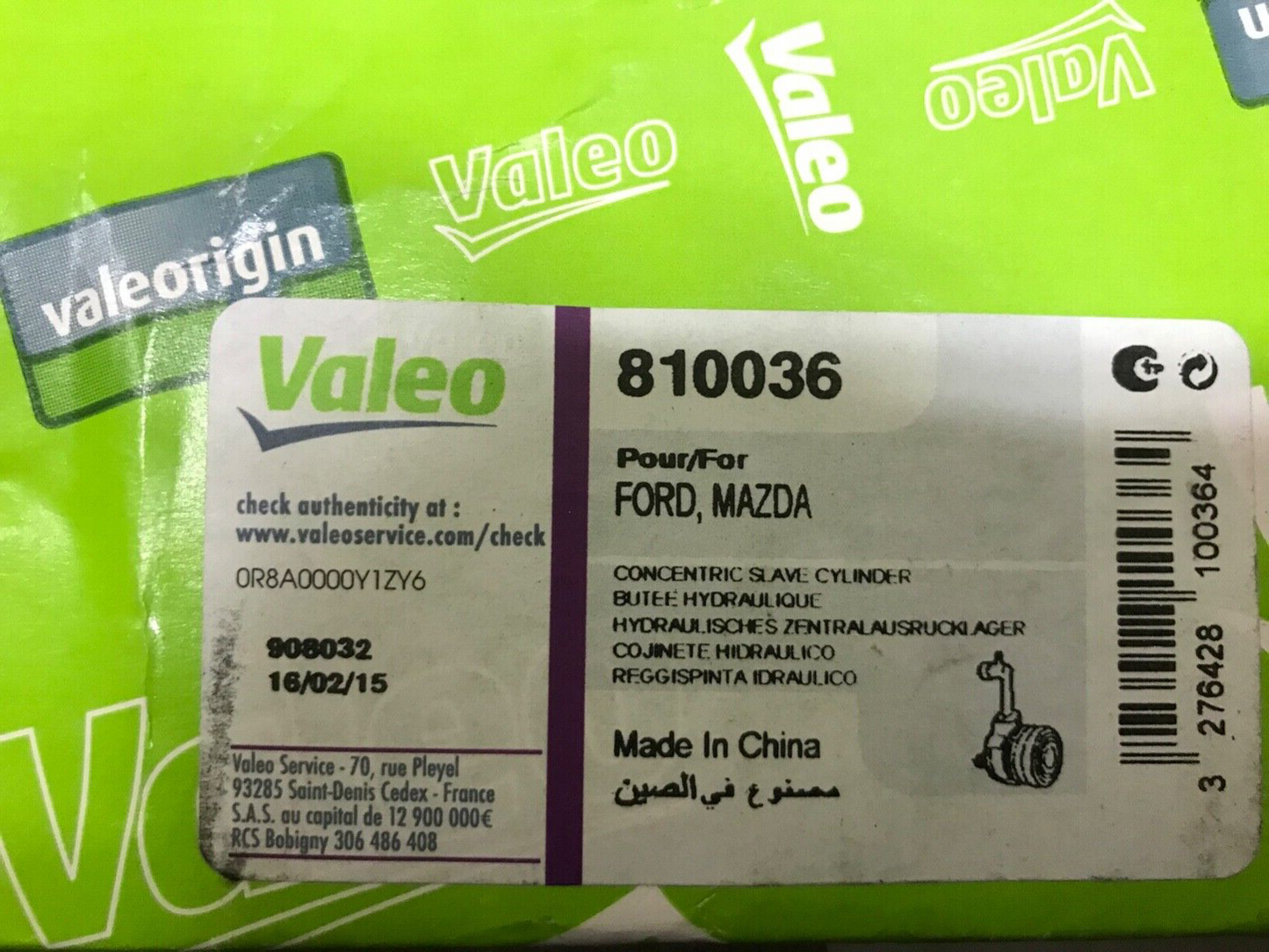 Valeo 810036 Concentric Clutch Slave Cylinder fits Ford Fiesta KA Fusion Mazda 2