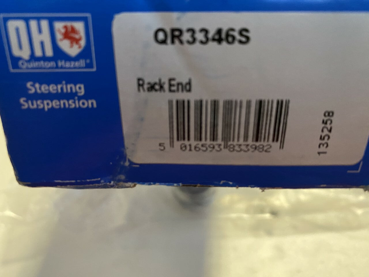 QH QR3346S Tie Rod Inner Rack End fits Renault