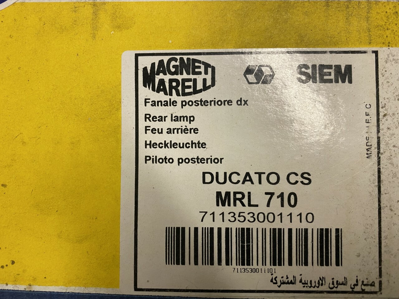 Magenti Marelli MRL710 Rear Lamp fits Fiat Ducato