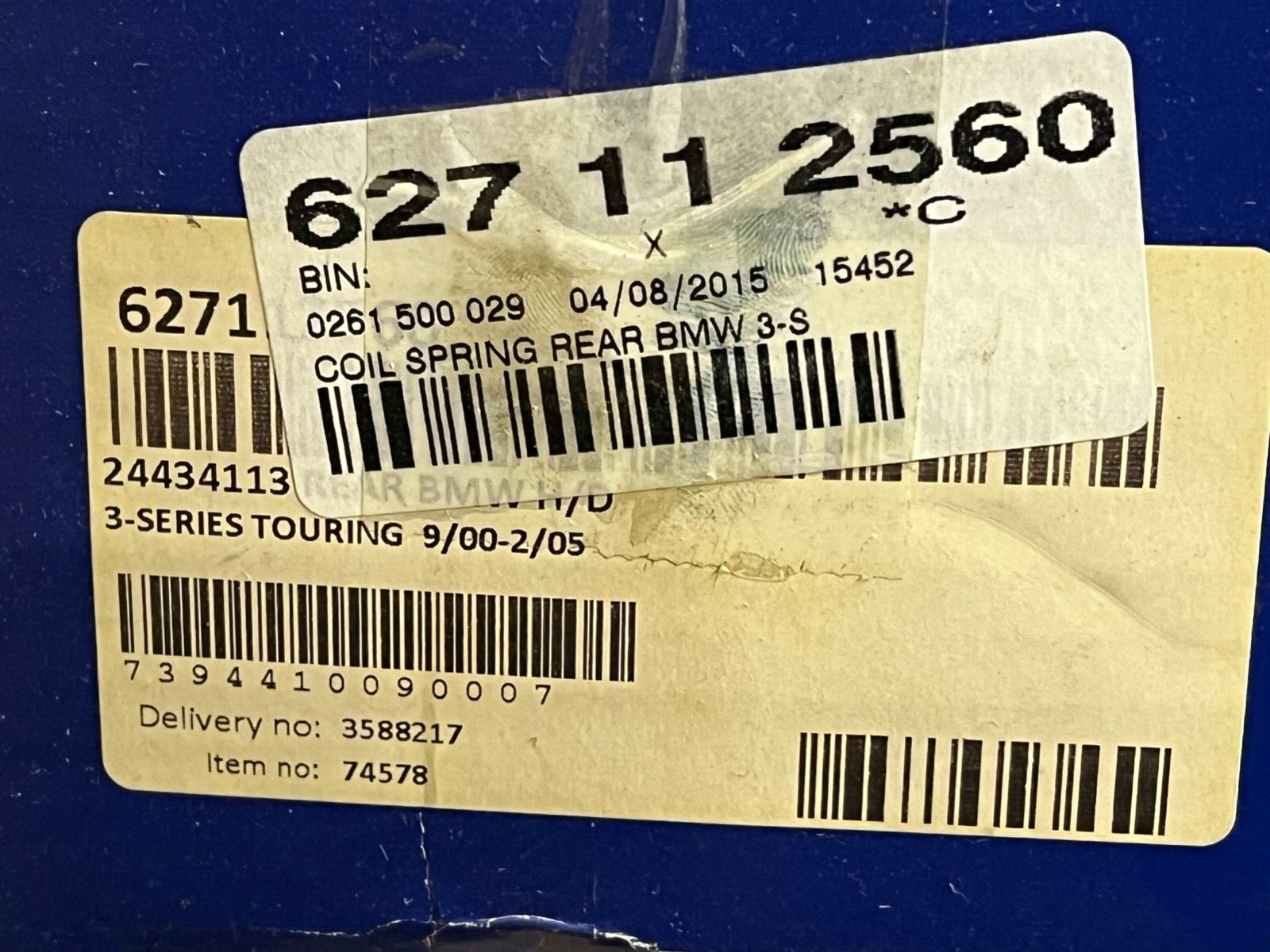 Sachs 24434113 Rear Coil Spring - BMW 3 Series (E46) 1998-Onwards