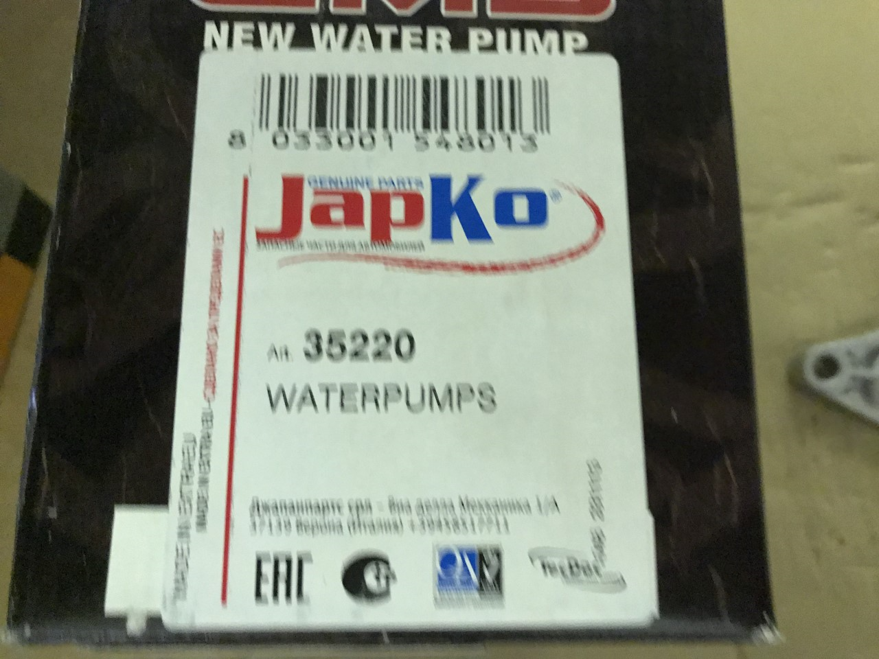 Water Pump with Gasket Toyota Corolla Carina Celica GMB 35220 **NEW**