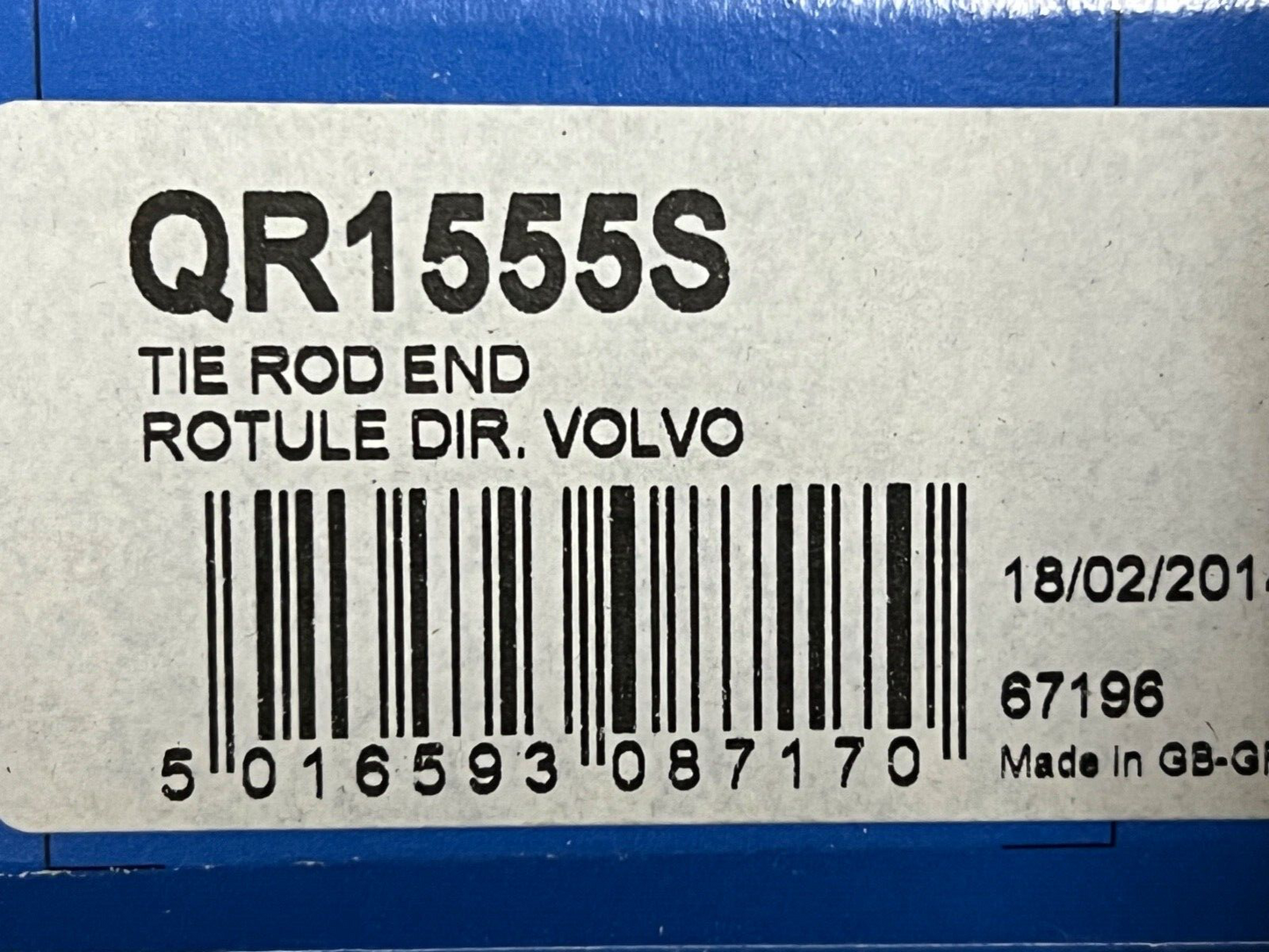QH QR1555S Tie Rod End Track Rod End fits Volvo