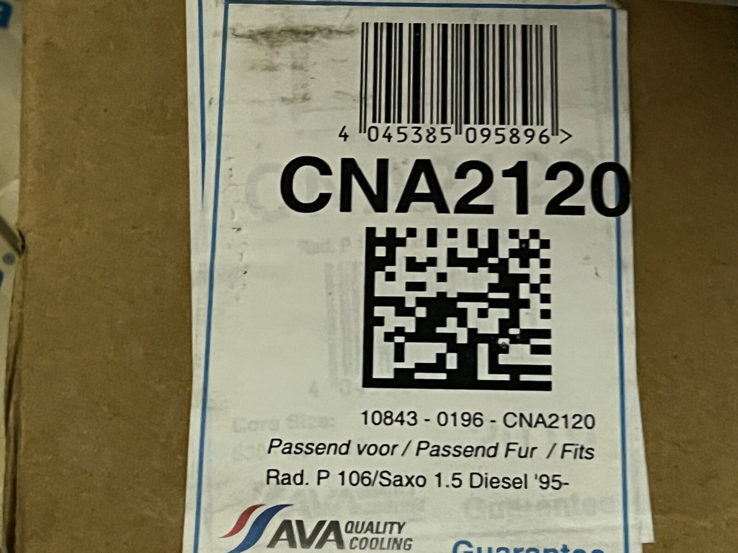 AVA CNA2120 Cooling Radiator fits Citroen Saxo Peugeot 106