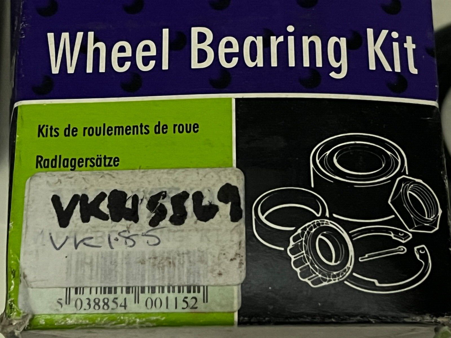 VKR15569 VK185 Front Left Hand Wheel Bearing fits Ford P100 Pickup 1989-1992