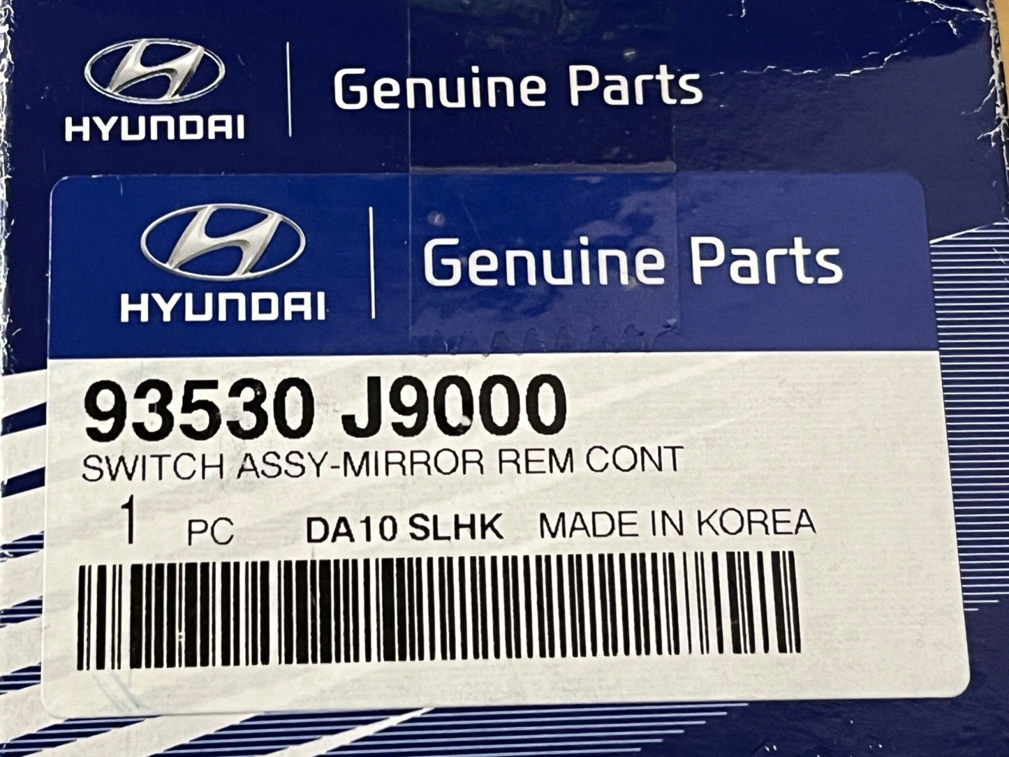 93530J9000 Genuine Hyundai Drivers Wing Mirror Control Switch Master Panel