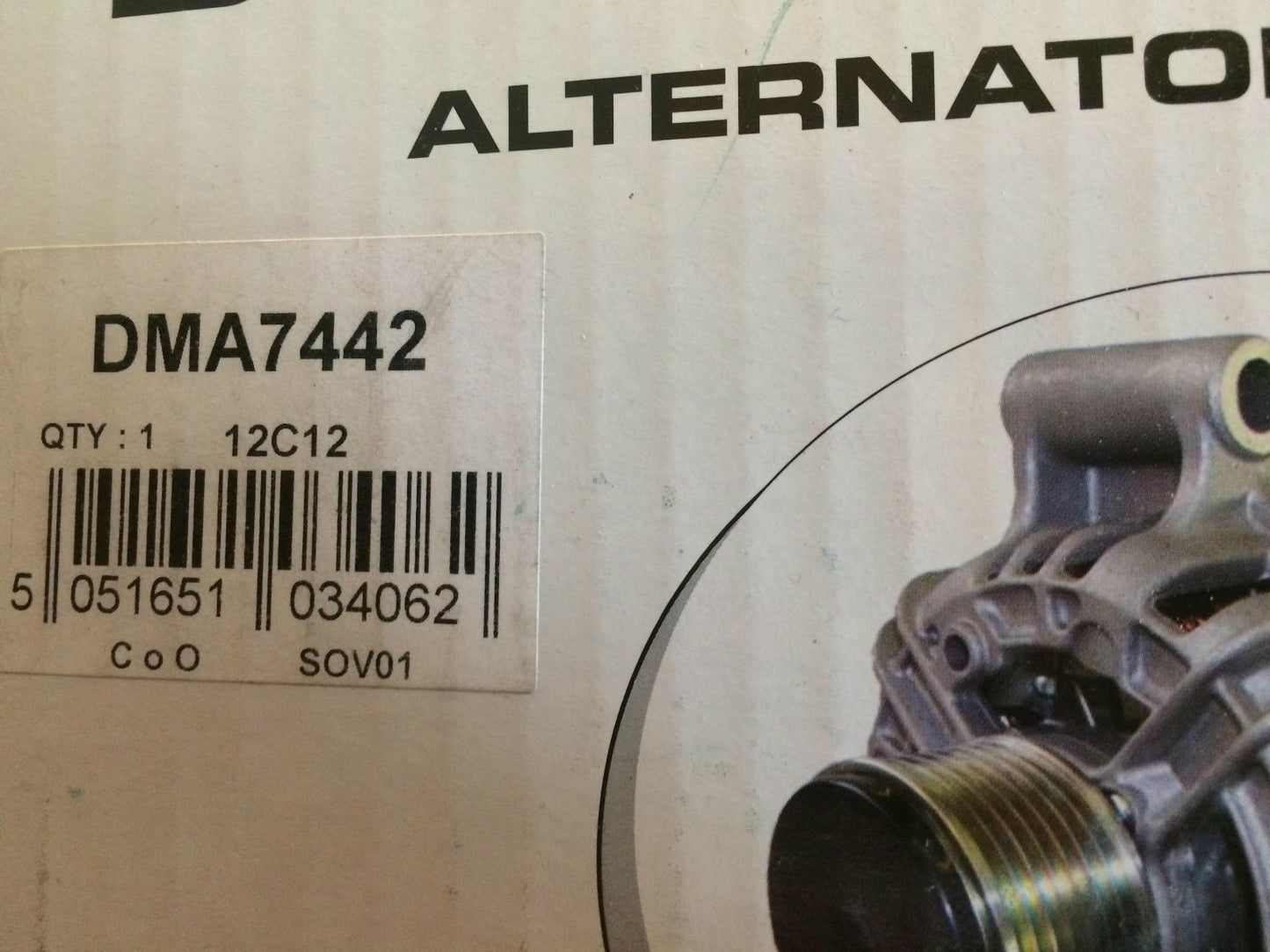 Alternator Ford Courier 00-02 / Fiesta 99-02 80amp 12V DMA7442 No Surcharge