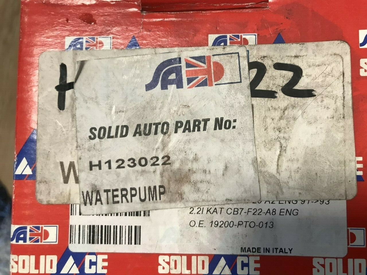 Solid Auto H123022 Water Pump fits Honda Rover