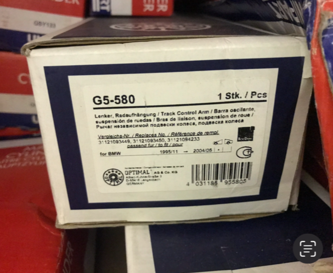 Optimal G5-590 Front Axle (Rear) Left Lower Track Control Arm fits Alpina BMW