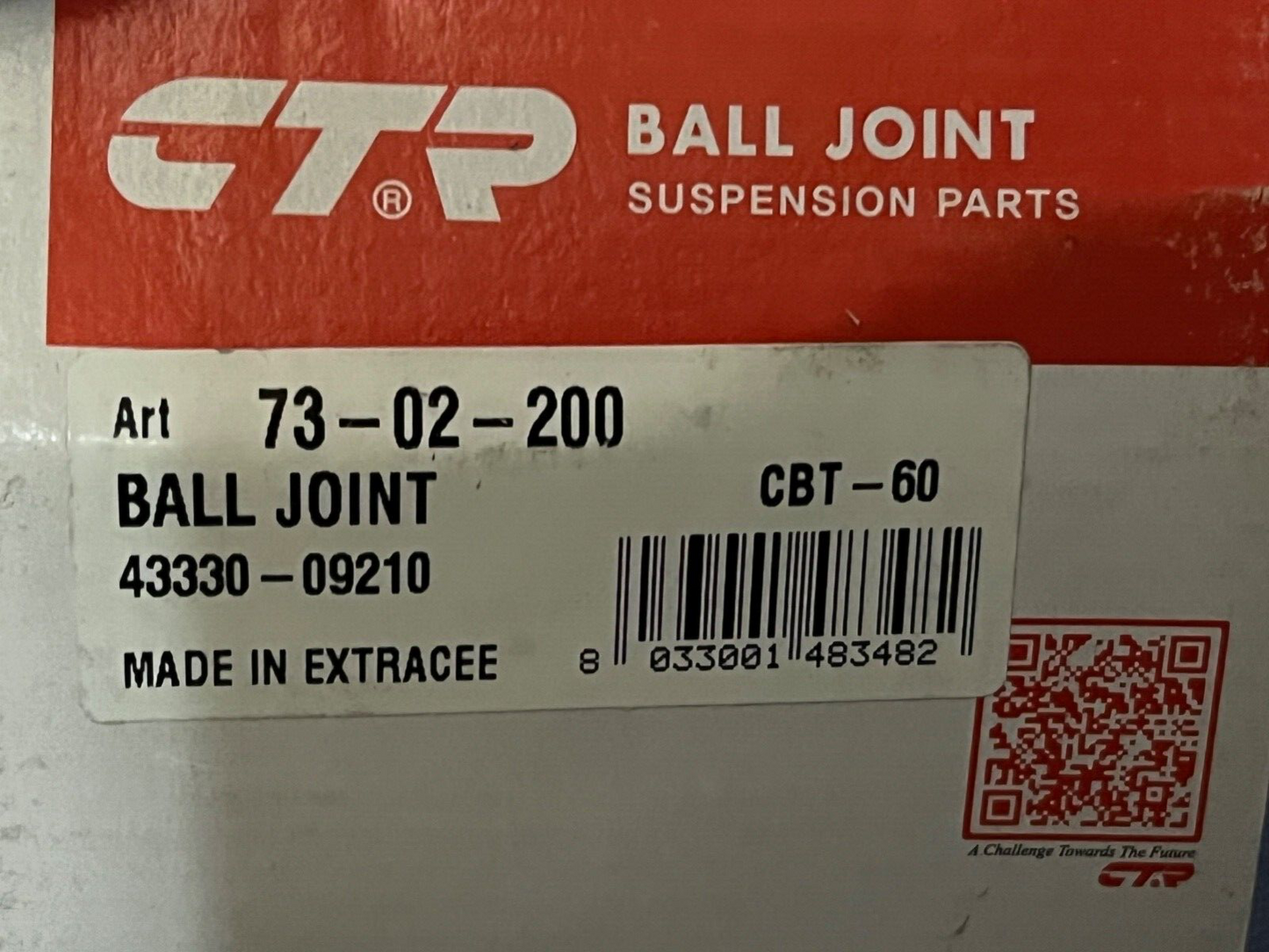 73-02-200 Front Ball Joint fits Toyota Avensis 2003-2008