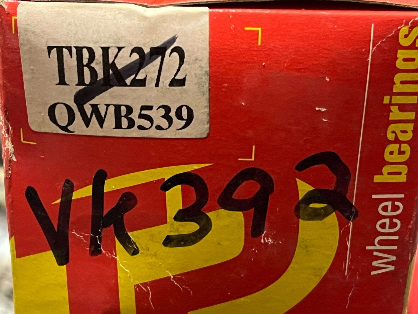 TBK272 QWB539 VK392 Rear Wheel Bearing Fits NISSAN MICRA K10 1.0 1.2
