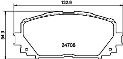 Mintex MDB2956 Front or Rear Brake Pad Set fits Toyota