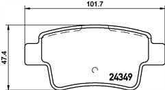 Mintex MDB3167 Rear Brake Pad Set fits Opel Vauxhall
