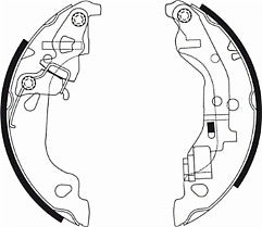 Mintex MFR534 Brake Shoe Set fits Fiat