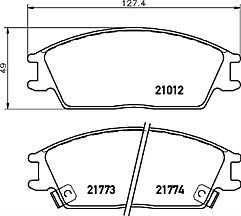 Mintex MDB1507 Front Brake Pad Set fits Hyundai Honda