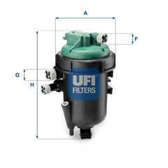 UFI 55.178.00 Fuel Filter with Housing fits Fiat Doblo