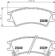 Mintex MDB1938 Front Brake Pad Set fits Hyundai