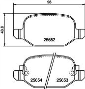 Mintex MDB3331 Rear Brake Pad Set fits Fiat
