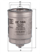 Mahle KC104 Fuel Filter fits Volvo