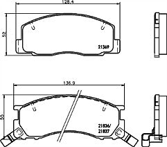 Mintex MDB1545 Front Brake Pad Set fits Toyota