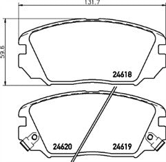 Mintex MDB2920 Front Brake Pad Set fits Hyundai Sonata 2005-onwards