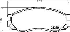 Mintex MDB1823 Front Brake Pad Set