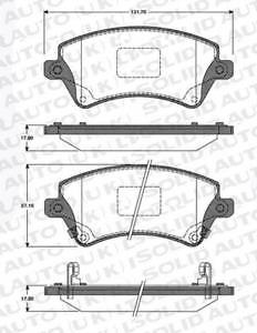 Solid Auto T104077 Front Brake Pad Set
