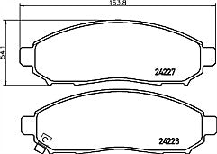 Mintex MDB2715 Front Brake Pad Set fits Nissan Pathfinder Frontier Navara NP300