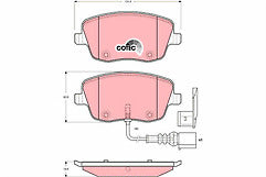 TRW GDB1472 Front Brake Pad Set fits Skoda Fabia Rooster Seat Ibiza VW Polo