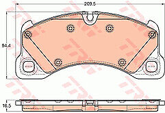 TRW GDB1969 Front Brake Pad Set fits Porsche VW