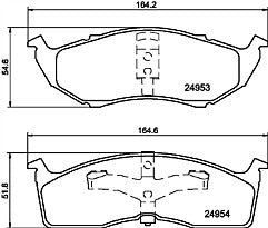 Mintex MDB1783 Front Brake Pad Set fits Chrysler