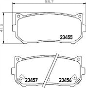 Mintex MDB1922 Rear Brake Pad Set fits Kia