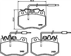 Mintex MDB1327 Front Brake Pad Set Citroen Peugeot