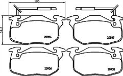 Mintex MDB1291 Front Brake Pad Set fits Peugeot Renault Citroen