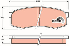 Girling 6111829 GDB1182 Rear Brake Pad Set fits Toyota