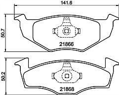 Mintex MDB1805 Front Brake Pad Set fits Seat Skoda VW Volkswagon