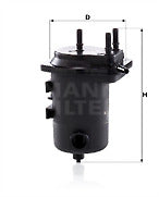MANN WK939/8X Fuel Filter fits Nissan Renault