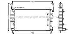 AVA OLA2432 Radiator fits Chevrolet Captiva Vauxhall Opel Antara